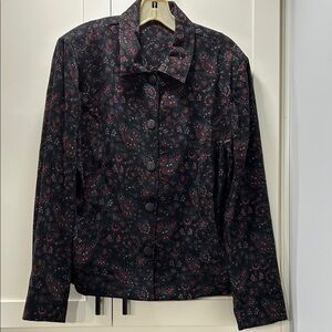 Vintage NTouch Floral Black Jacket NOS